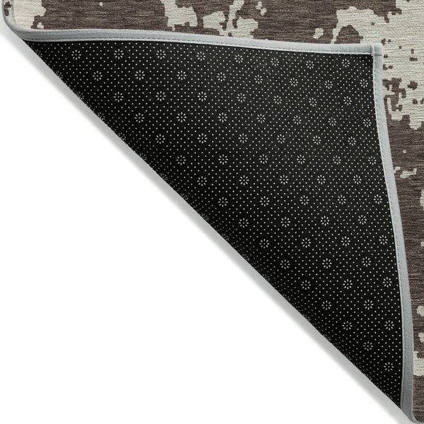 Homeroots 3' Artichoke Green Abstract Washable Indoor Outdoor Area Rug - Stylish, Durable, And Easy To Clean 9' X 12' Polyester 593334