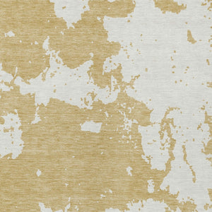 Homeroots 3' Artichoke Green Abstract Washable Indoor Outdoor Area Rug - Stylish, Durable, And Easy To Clean 5' X 8' Polyester 593343