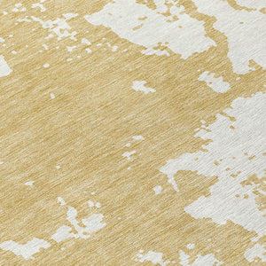 Homeroots 3' Artichoke Green Abstract Washable Indoor Outdoor Area Rug - Stylish, Durable, And Easy To Clean 8' Round Polyester 593344