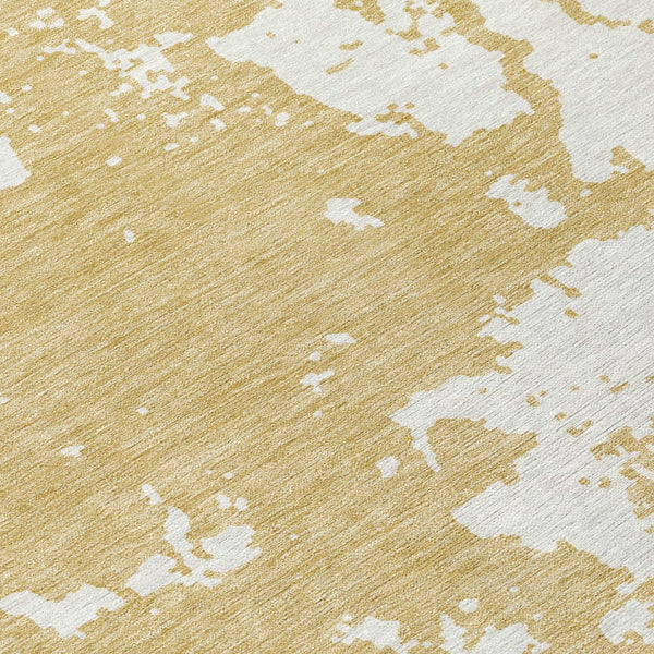 Homeroots 3' Artichoke Green Abstract Washable Indoor Outdoor Area Rug - Stylish, Durable, And Easy To Clean 8' Round Polyester 593344