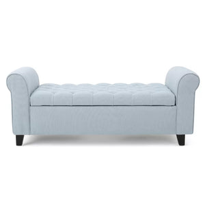 English Elm Ottomans Tufted Storage Bench with Rolled Arms for Living Room or Bedroom Entryway 59335.00LSKY