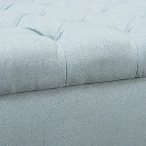 English Elm Ottomans Tufted Storage Bench with Rolled Arms for Living Room or Bedroom Entryway 59335.00LSKY