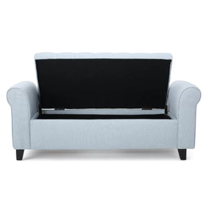 English Elm Ottomans Tufted Storage Bench with Rolled Arms for Living Room or Bedroom Entryway 59335.00LSKY