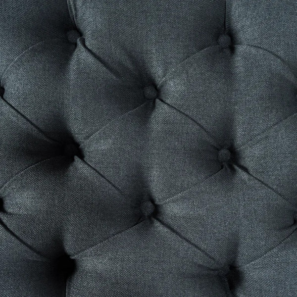 English Elm Glouster Tufted Storage Ottoman Wide Diamond Stitch Upholstered Living Room Bench 59337.00DGY
