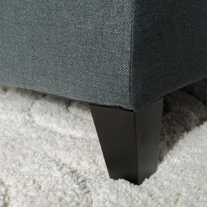 English Elm Glouster Tufted Storage Ottoman Wide Diamond Stitch Upholstered Living Room Bench 59337.00DGY