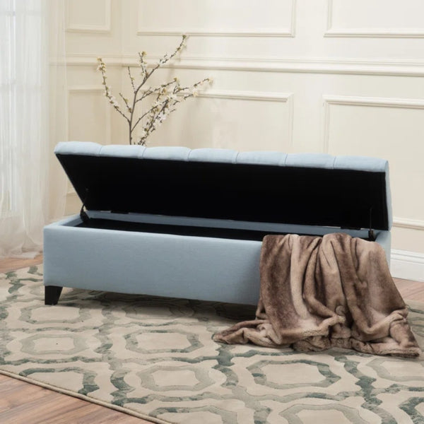 English Elm Glouster Tufted Storage Ottoman Bench with Diamond Stitch Lid for Bedroom or Living Room 59337.00LSKY