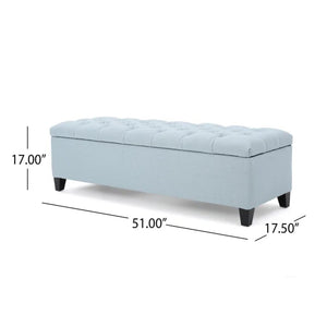 English Elm Glouster Tufted Storage Ottoman Bench with Diamond Stitch Lid for Bedroom or Living Room 59337.00LSKY