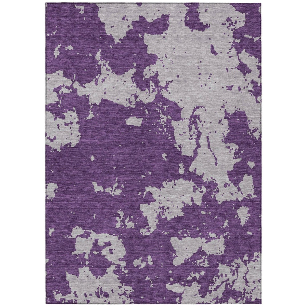 HomeRoots 9' Vibrant Purple and Lavender Abstract Area Rug – Washable, Durable, Indoor/Outdoor Versatility 9' X 12' 593370