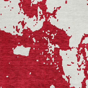 Homeroots 3' Artichoke Green Abstract Washable Indoor Outdoor Area Rug - Stylish, Durable, And Easy To Clean 8' Round Polyester 593374