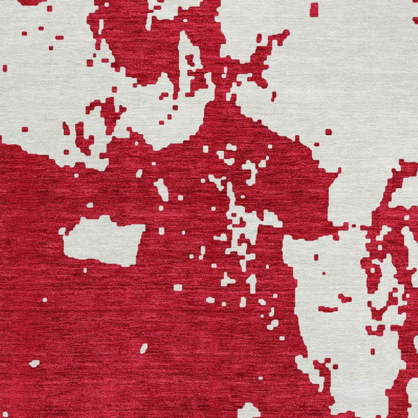 Homeroots 3' Artichoke Green Abstract Washable Indoor Outdoor Area Rug - Stylish, Durable, And Easy To Clean 8' Round Polyester 593374