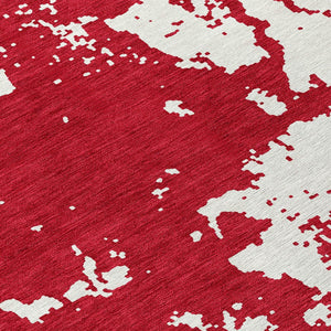 Homeroots 3' Artichoke Green Abstract Washable Indoor Outdoor Area Rug - Stylish, Durable, And Easy To Clean 8' Round Polyester 593374