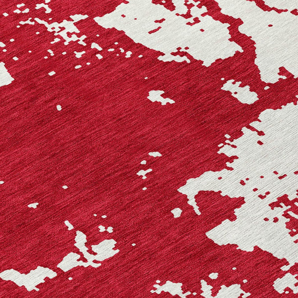 Homeroots 3' Artichoke Green Abstract Washable Indoor Outdoor Area Rug - Stylish, Durable, And Easy To Clean 8' Round Polyester 593374