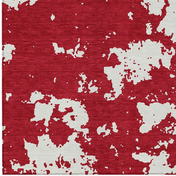 Homeroots 3' Artichoke Green Abstract Washable Indoor Outdoor Area Rug - Stylish, Durable, And Easy To Clean 10' X 14' Polyester 593377