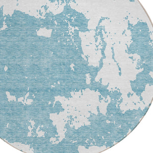 Homeroots 3' Artichoke Green Abstract Washable Indoor Outdoor Area Rug - Stylish, Durable, And Easy To Clean 8' Round Polyester 593380