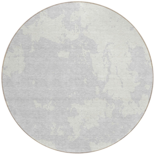 Homeroots 3' Artichoke Green Abstract Washable Indoor Outdoor Area Rug - Stylish, Durable, And Easy To Clean 8' Round Polyester 593386