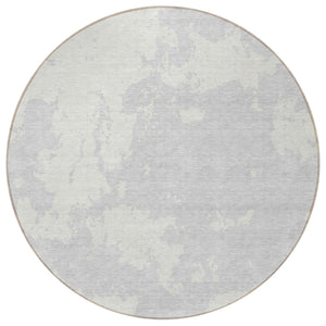 Homeroots 3' Artichoke Green Abstract Washable Indoor Outdoor Area Rug - Stylish, Durable, And Easy To Clean 8' Round Polyester 593386