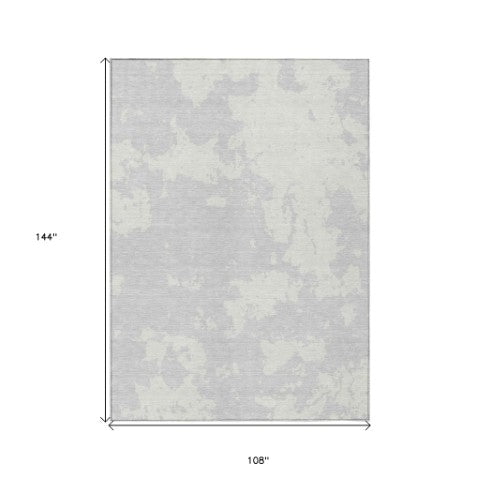 Homeroots 3' Artichoke Green Abstract Washable Indoor Outdoor Area Rug - Stylish, Durable, And Easy To Clean 9' X 12' Polyester 593388