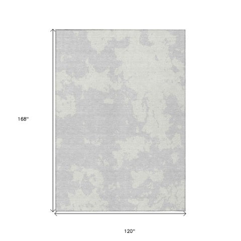 Homeroots 3' Artichoke Green Abstract Washable Indoor Outdoor Area Rug - Stylish, Durable, And Easy To Clean 10' X 14' Polyester 593389