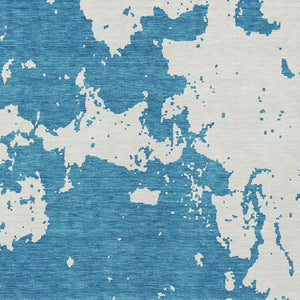 Homeroots 3' Artichoke Green Abstract Washable Indoor Outdoor Area Rug - Stylish, Durable, And Easy To Clean 8' X 10' Polyester 593393