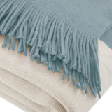 INK+IVY Stockholm Mid-Century Color Block Faux Cashmere Throw II50-239 Aqua