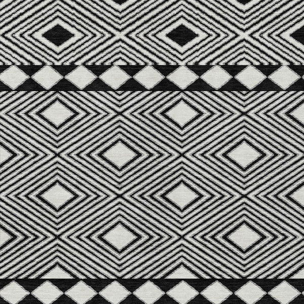 Homeroots 3' Artichoke Green Geometric Indoor Outdoor Area Rug - Durable, Washable, Stylish For Any Space 9' X 12' Polyester 593412