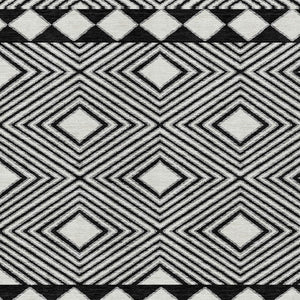 Homeroots 3' Artichoke Green Geometric Indoor Outdoor Area Rug - Durable, Washable, Stylish For Any Space 9' X 12' Polyester 593412