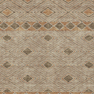 Homeroots 3' Artichoke Green Geometric Indoor Outdoor Area Rug - Durable, Washable, Stylish For Any Space 8' X 10' Polyester 593417