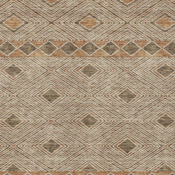 Homeroots 3' Artichoke Green Geometric Indoor Outdoor Area Rug - Durable, Washable, Stylish For Any Space 8' X 10' Polyester 593417