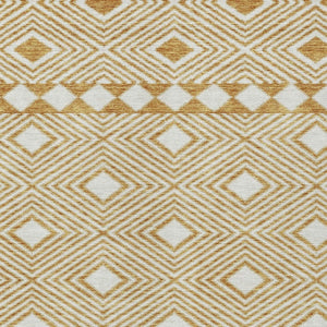 Homeroots 3' Artichoke Green Geometric Indoor Outdoor Area Rug - Durable, Washable, Stylish For Any Space 3' X 5' Polyester 593426