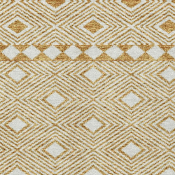 Homeroots 3' Artichoke Green Geometric Indoor Outdoor Area Rug - Durable, Washable, Stylish For Any Space 3' X 5' Polyester 593426