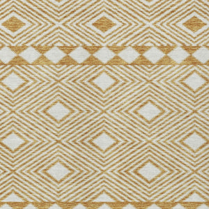 Homeroots 3' Artichoke Green Geometric Indoor Outdoor Area Rug - Durable, Washable, Stylish For Any Space 9' X 12' Polyester 593430