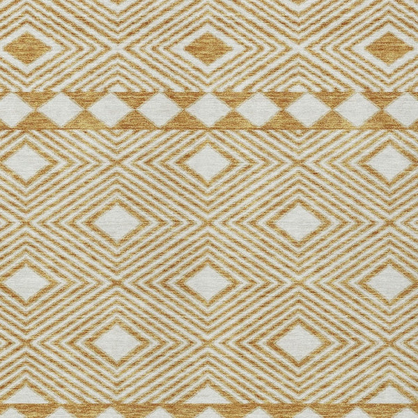 Homeroots 3' Artichoke Green Geometric Indoor Outdoor Area Rug - Durable, Washable, Stylish For Any Space 9' X 12' Polyester 593430