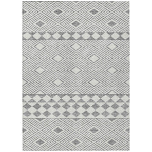 Washable Geometric Polyester Area Rug for Indoor Outdoor Patios Stain Resistant Durable Style