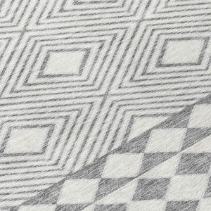 Washable Geometric Polyester Area Rug for Indoor Outdoor Patios Stain Resistant Durable Style