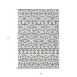 Washable Geometric Polyester Area Rug for Indoor Outdoor Patios Stain Resistant Durable Style