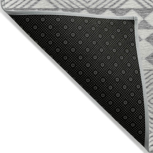 Washable Geometric Polyester Area Rug for Indoor Outdoor Patios Stain Resistant Durable Style