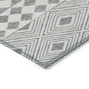 Washable Geometric Polyester Area Rug for Indoor Outdoor Patios Stain Resistant Durable Style