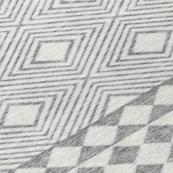 Washable Geometric Polyester Area Rug for Indoor Outdoor Patios Stain Resistant Durable Style