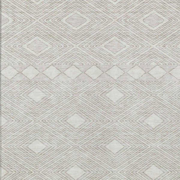 Homeroots 3' Artichoke Green Geometric Indoor Outdoor Area Rug - Durable, Washable, Stylish For Any Space 3' X 5' Polyester 593438