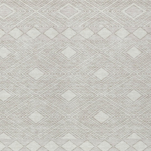 Homeroots 3' Artichoke Green Geometric Indoor Outdoor Area Rug - Durable, Washable, Stylish For Any Space 8' X 10' Polyester 593441