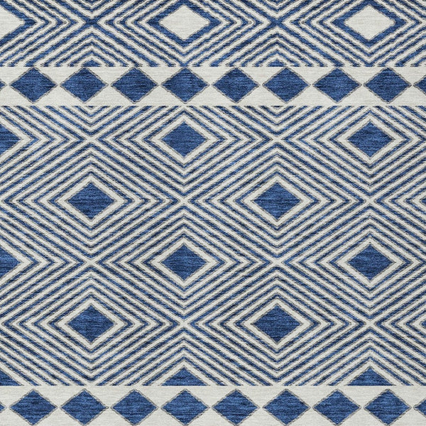 Homeroots 3' Artichoke Green Geometric Indoor Outdoor Area Rug - Durable, Washable, Stylish For Any Space 5' X 8' Polyester 593445