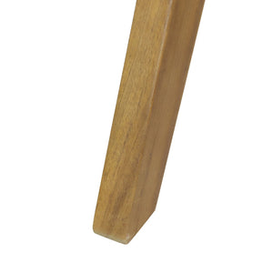 English Elm Stamford Solid Acacia Round Side Table Slatted X-base Design for Patio or Living Room Teak N770P414166T