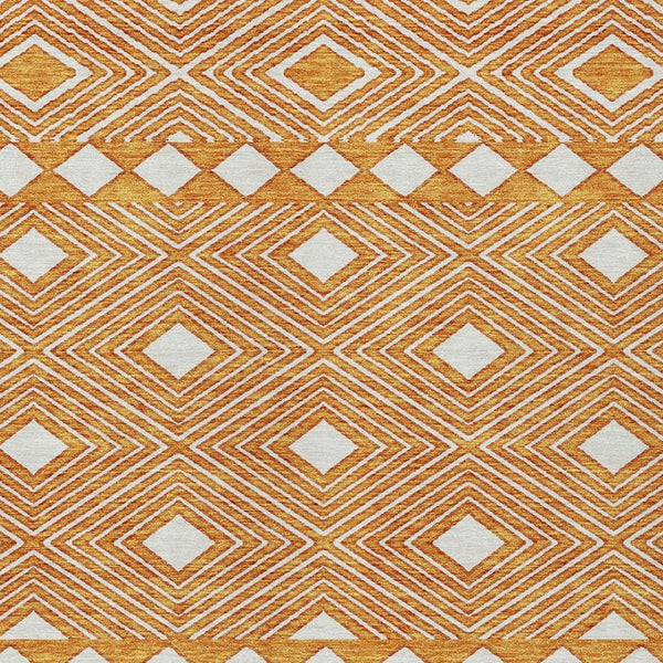 Homeroots 3' Artichoke Green Geometric Indoor Outdoor Area Rug - Durable, Washable, Stylish For Any Space 9' X 12' Polyester 593454