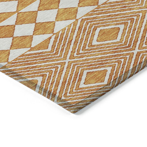 Homeroots 3' Artichoke Green Geometric Indoor Outdoor Area Rug - Durable, Washable, Stylish For Any Space 10' X 14' Polyester 593455