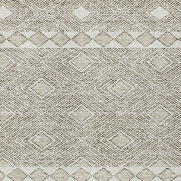 Homeroots 3' Artichoke Green Geometric Indoor Outdoor Area Rug - Durable, Washable, Stylish For Any Space 3' X 5' Polyester 593462