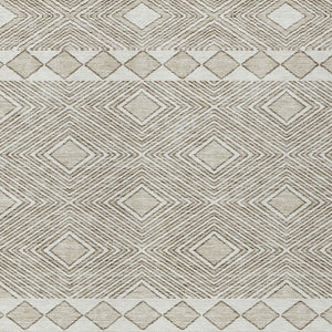 Homeroots 3' Artichoke Green Geometric Indoor Outdoor Area Rug - Durable, Washable, Stylish For Any Space 10' X 14' Polyester 593467