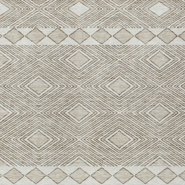 Homeroots 3' Artichoke Green Geometric Indoor Outdoor Area Rug - Durable, Washable, Stylish For Any Space 10' X 14' Polyester 593467