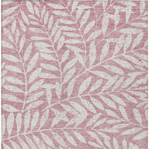 Homeroots 3' Artichoke Green And Ivory Floral Washable Area Rug For Indoor And Outdoor Spaces, Durable Design 8' X 10' Polyester 593483