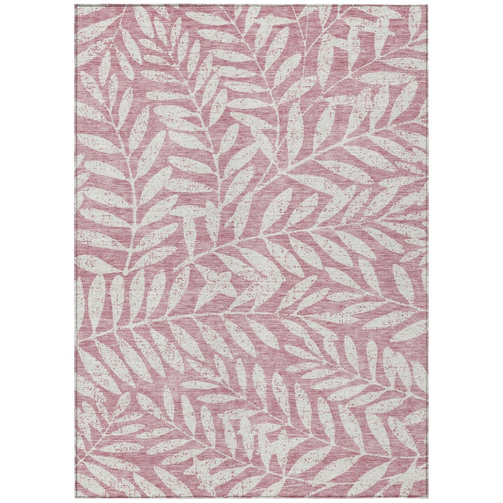 HomeRoots 9' Blush and Ivory Floral Area Rug - Stylish, Washable Design for Indoor and Outdoor Spaces 9' X 12' 593484
