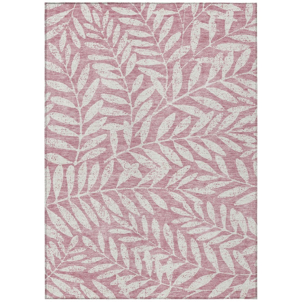HomeRoots 9' Blush and Ivory Floral Area Rug - Stylish, Washable Design for Indoor and Outdoor Spaces 9' X 12' 593484